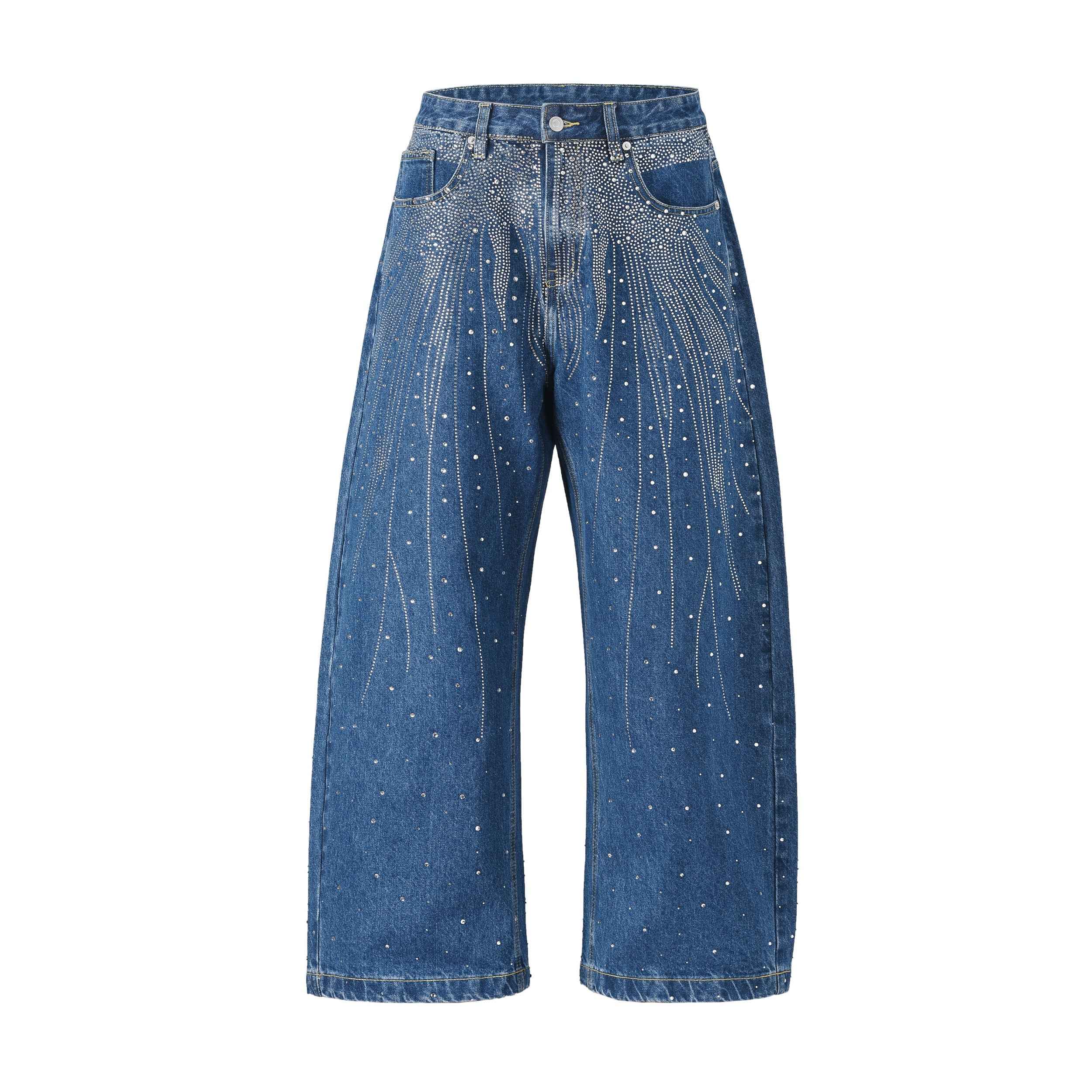 AZUL FLORAL RHINESTONE DENIM