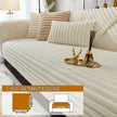 Luxurious Rabbit Fur Sofa Slipcover | Non-Slip Light Grey for dog use