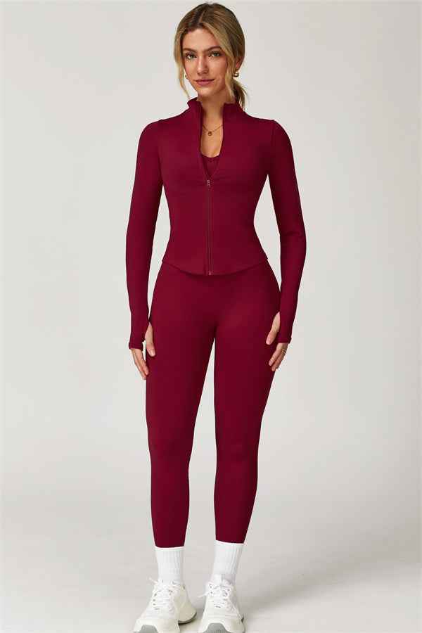 The Delight Jacket Sports Bra Leggings 3-Piece Set