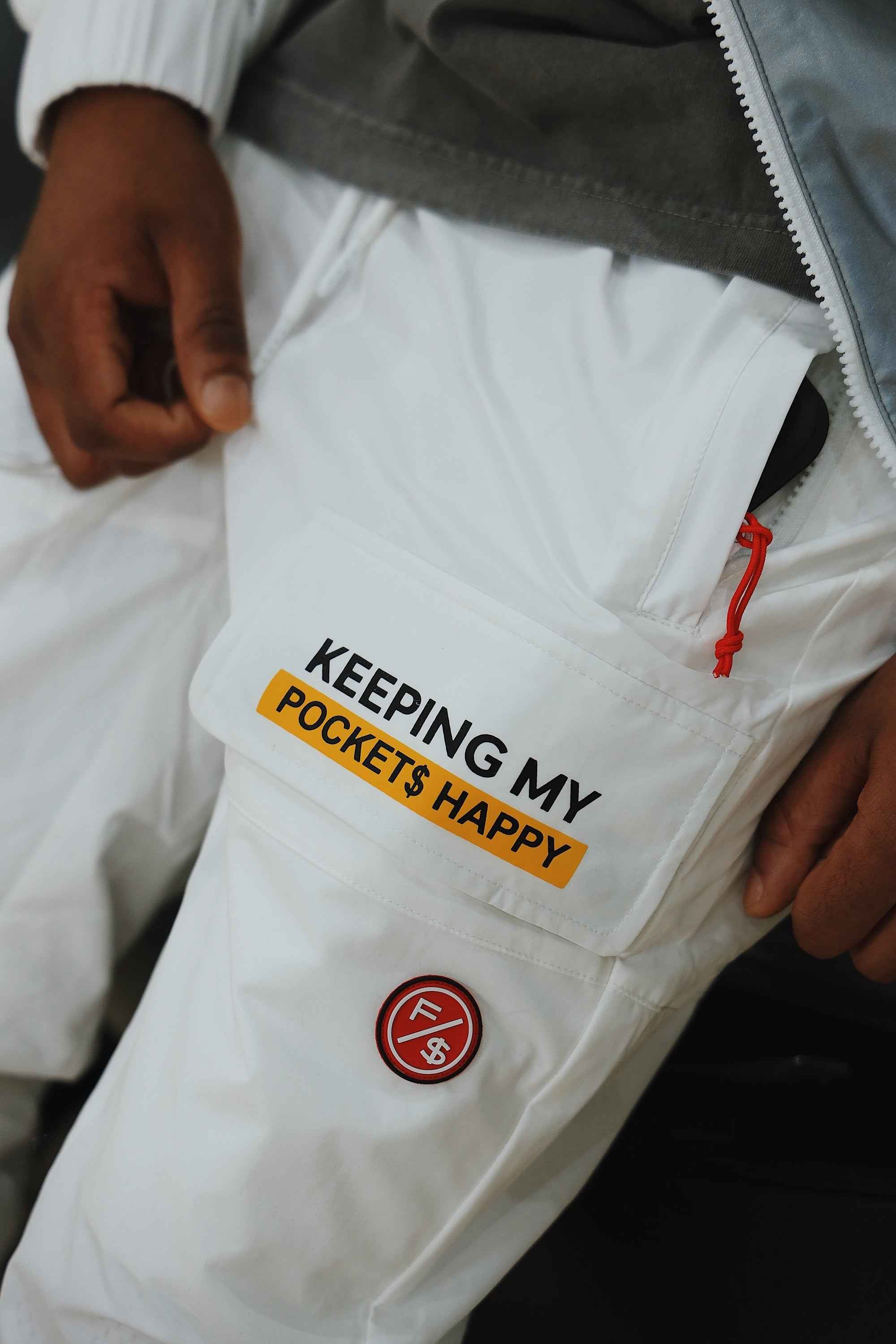 Happy Pockets Jogger (White)