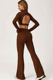 The Axis Crop Top Flared Leggings 2-Piece Set