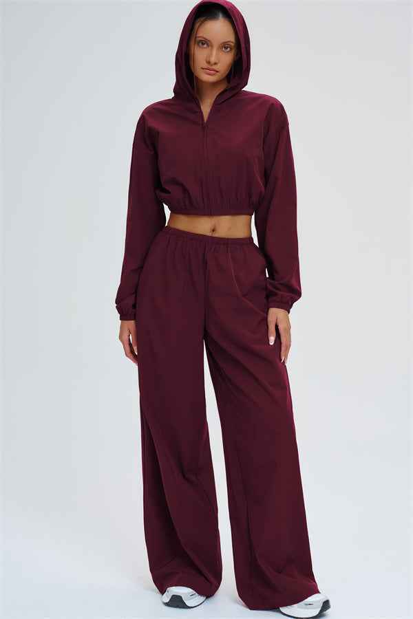 The Svelte UV protection Crop Hoodie Sweatpants 2-Piece Set