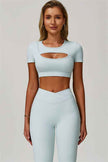 The Lavish Cut-out Crop Top Leggings 2-Piece Set