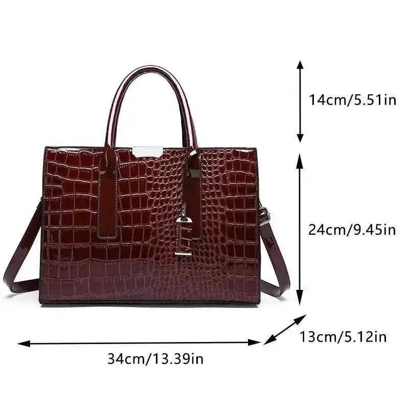 Crocodile Print Women Handbag - Pikemla