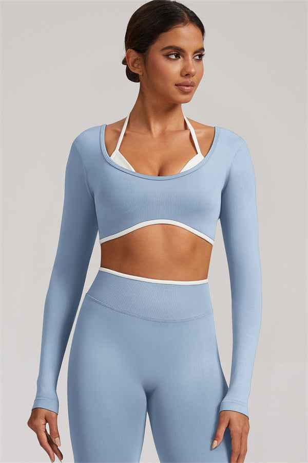 The Elevate Long Sleeve Crop top Leggings 2-Piece Set