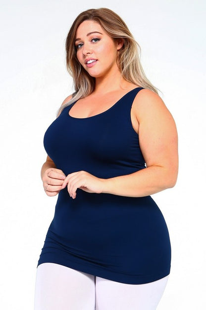 Womens Seamless Tank Top - PLUS SIZE - Pikemla