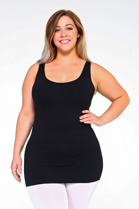 Womens Seamless Tank Top - PLUS SIZE - Pikemla