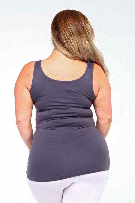 Womens Seamless Tank Top - PLUS SIZE - Pikemla