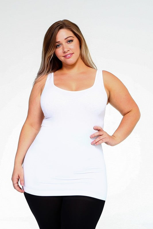 Womens Seamless Tank Top - PLUS SIZE - Pikemla