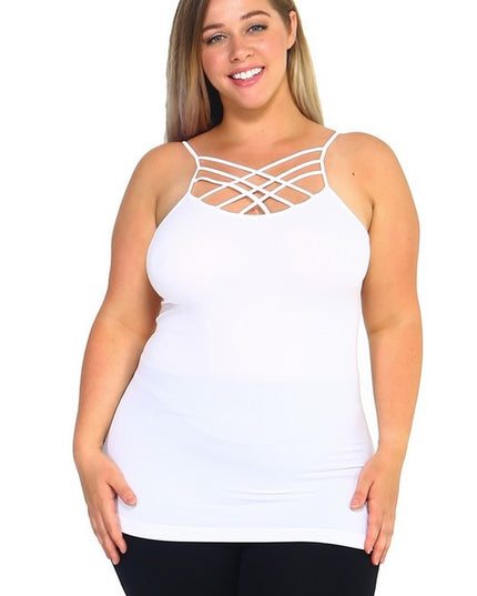Womens Seamless Triple Criss-Cross Front Cami - Pikemla