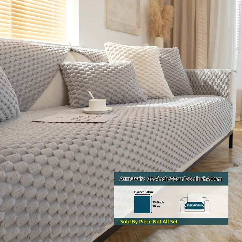 Plush Nordic Sofa Slipcover