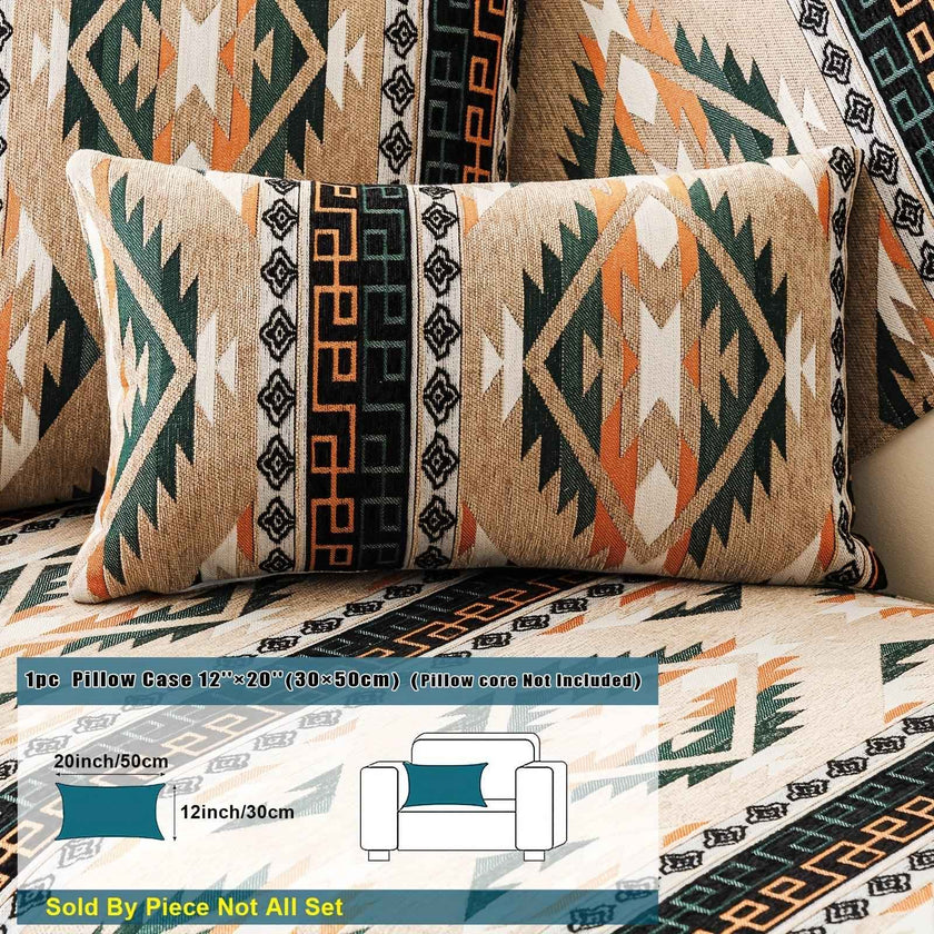 Boho Couch Cover - Chic Snow Chenille Sofa Slipcover