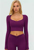 The Lushness Long Sleeve Crop top
