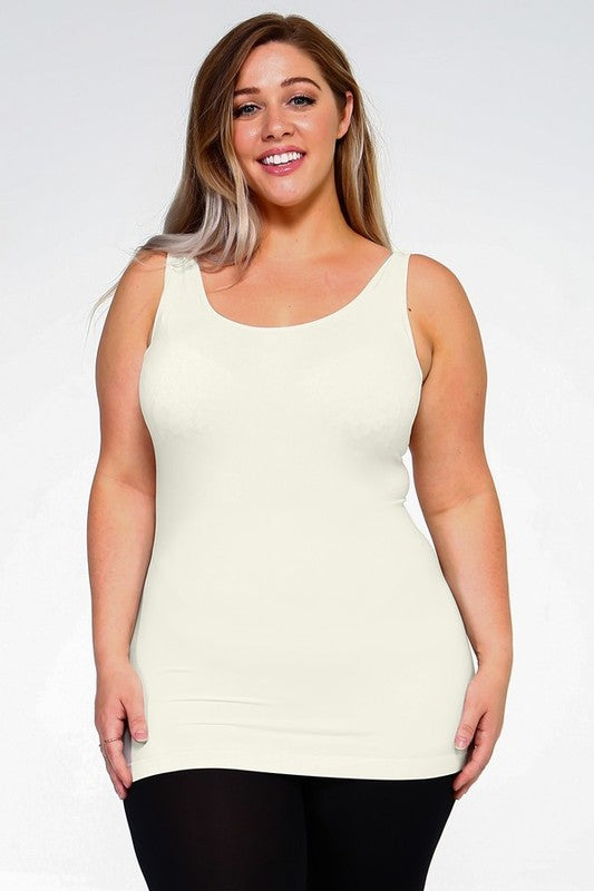 Womens Seamless Tank Top - PLUS SIZE - Pikemla