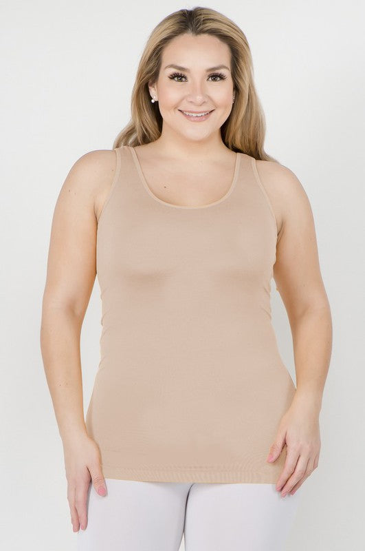 Womens Seamless Tank Top - PLUS SIZE - Pikemla