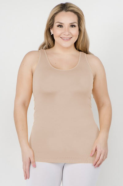 Womens Seamless Tank Top - PLUS SIZE - Pikemla