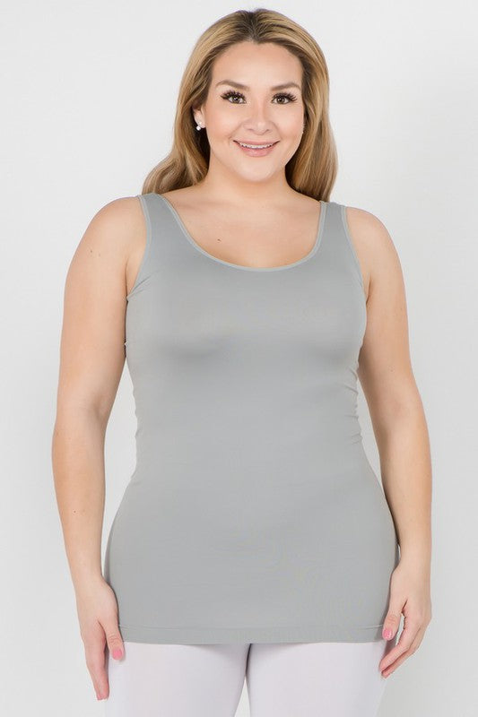 Womens Seamless Tank Top - PLUS SIZE - Pikemla