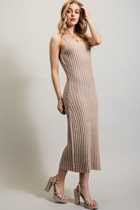 Rib Knit Maxi Dress - Pikemla