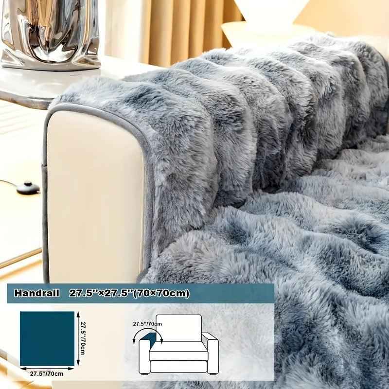 Luxurious Gradient Velvet Sofa Cover
