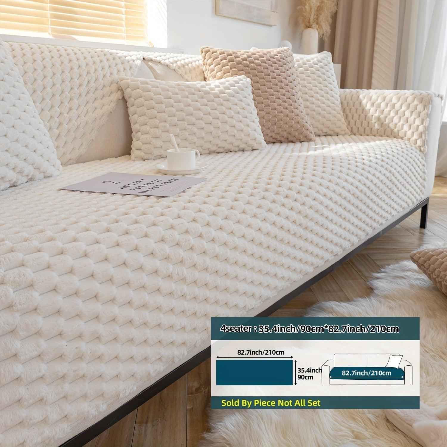 Plush Nordic Sofa Slipcover