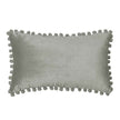 [IN-1X169-3 D-Green] Rectangular Pompoms Throw Pillow cover and insert size 12