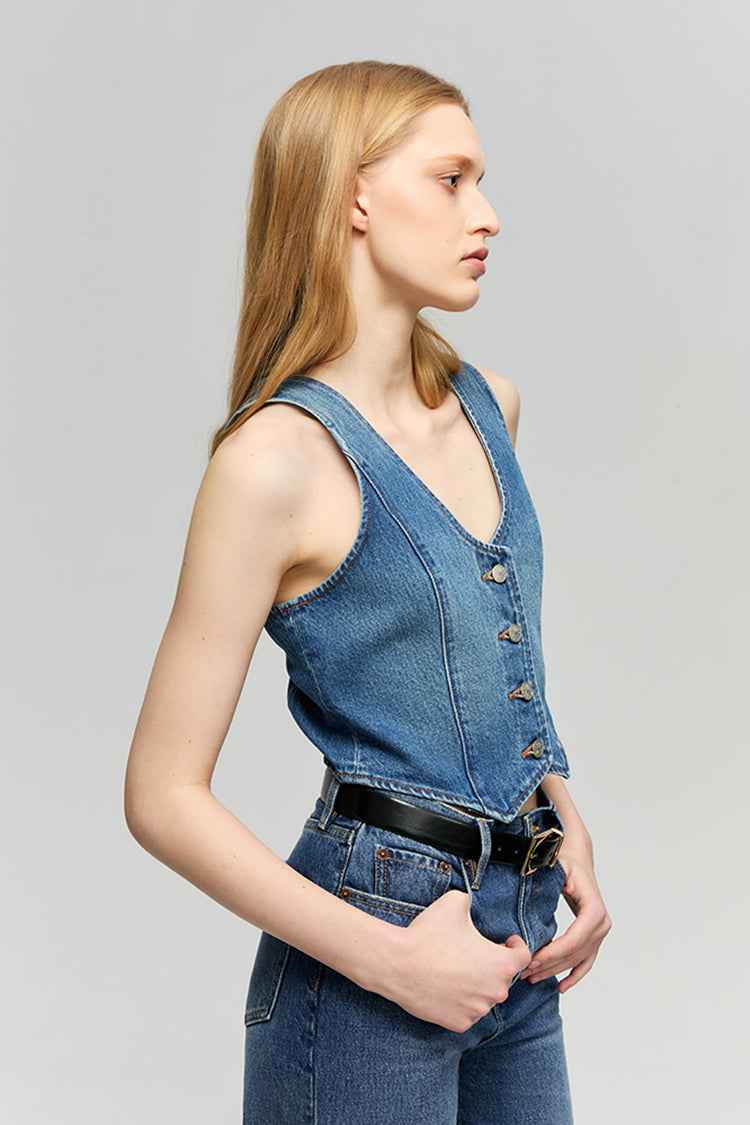 Blue Horizon Denim Vest HJ903