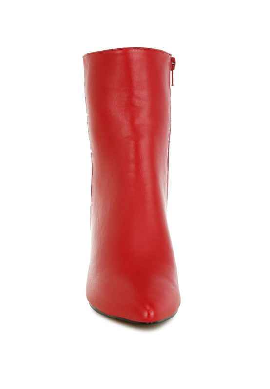 Kaira Metallic Accent Heel High Ankle Boots