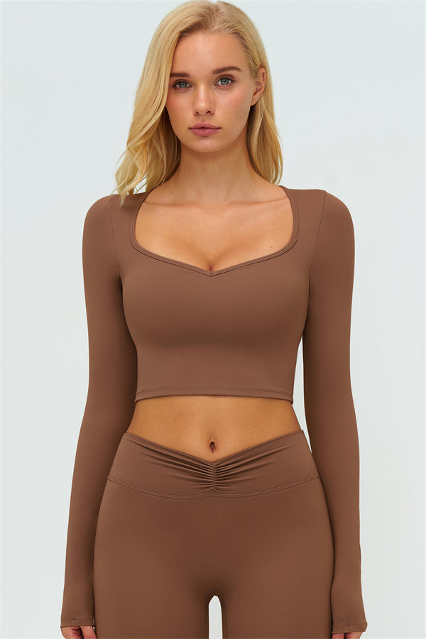 The Lushness Long Sleeve Crop top Leggings 2-Piece Set