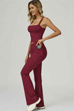 The Flourish Crop Tank Flared Leggings 2-Piece Set