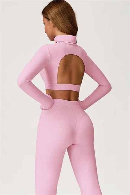 The Axis Crop Top Flared Leggings 2-Piece Set