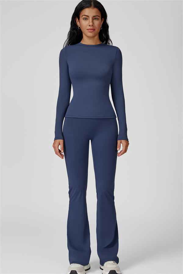 The Oasis Long Sleeve T-shirt Flared Leggings 2-Piece Set