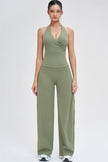The Stride Crop Top Straight Leg Pants 2-Piece Set
