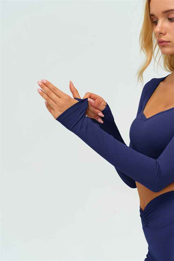The Lushness Long Sleeve Crop top