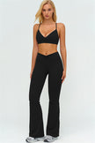 The Lushness Y-Back Sports Bra Flared Leggings 2-Piece Set
