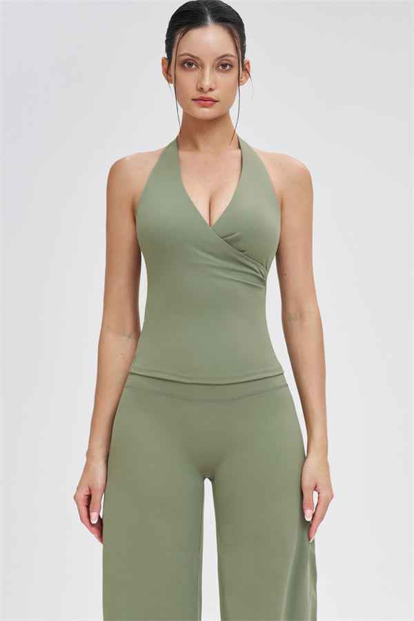 The Stride Crop Top Straight Leg Pants 2-Piece Set