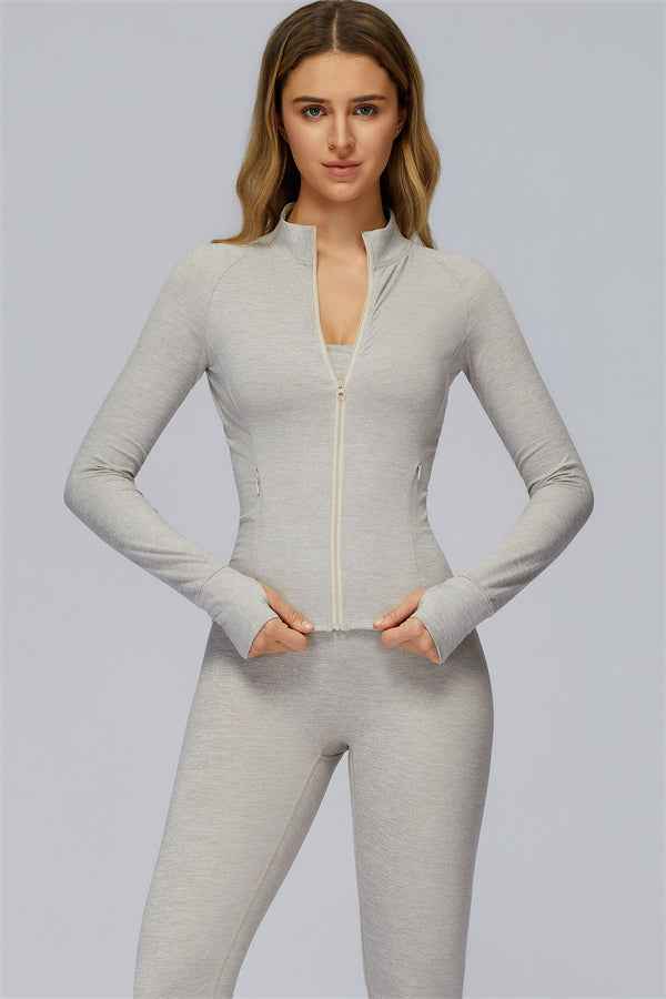 The Radiance Jacket Racerback Sports Bra Leggings 3-Piece Set