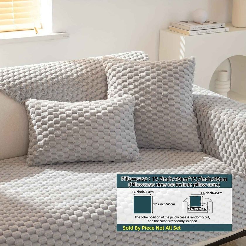 Plush Nordic Sofa Slipcover