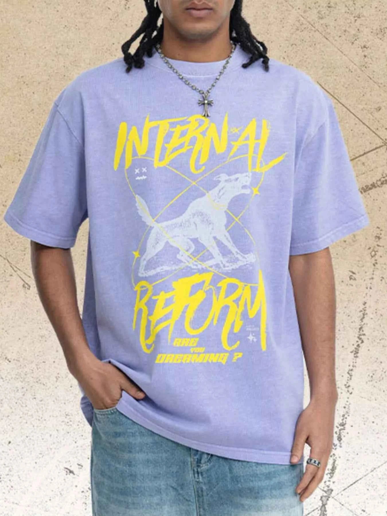Men's Graphic Short Sleeve Oversized T-Shirt