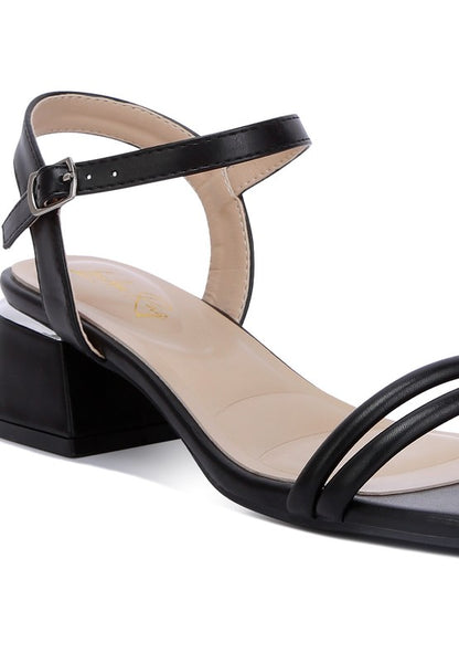 Sulein Ankle Strap Low Block Heels - Pikemla