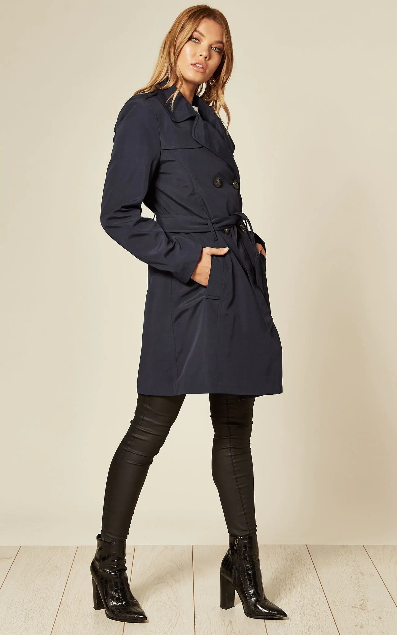 Spring/Summer Military Double Breasted Trench Coat (9049-SP) - Pikemla