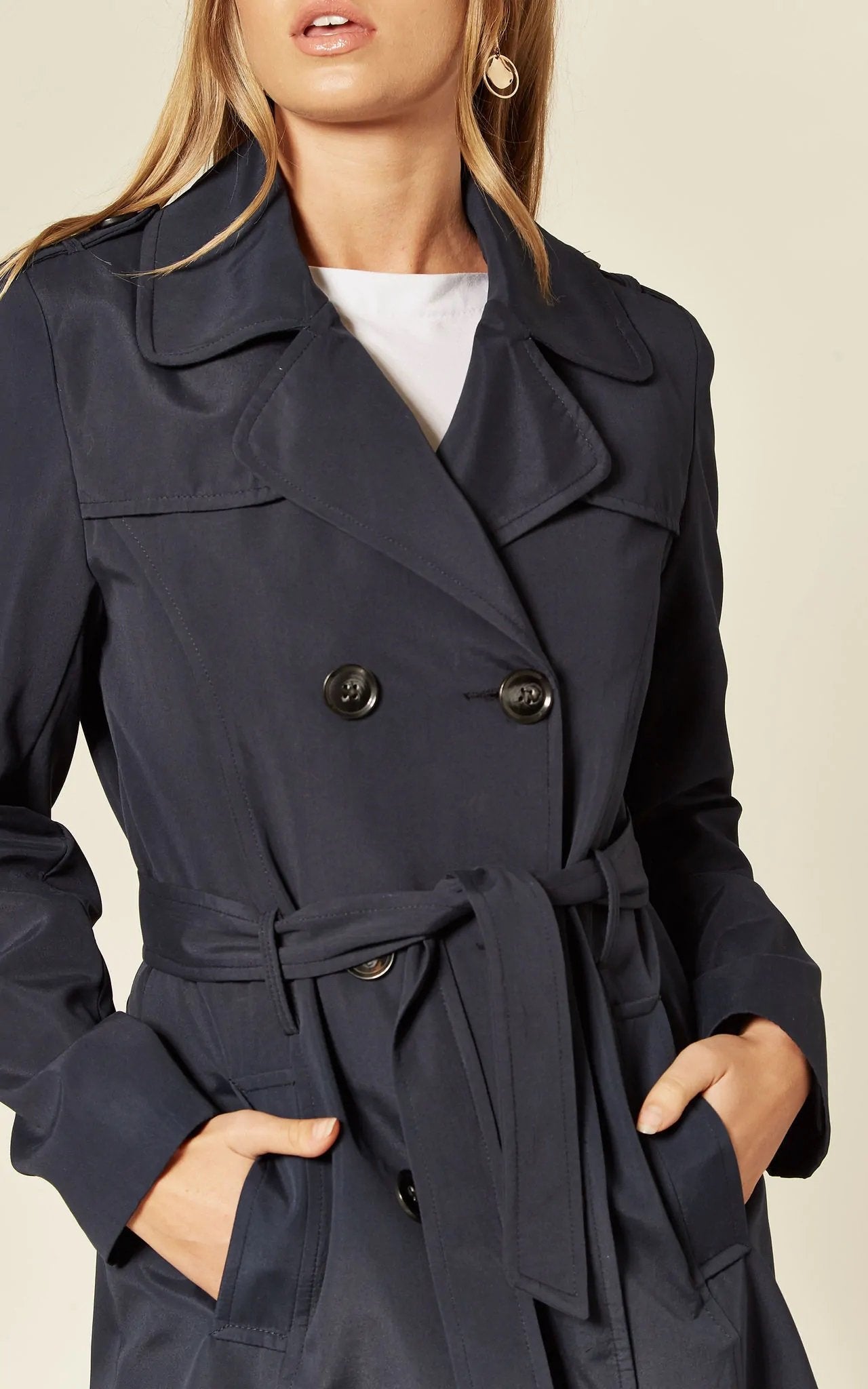 Spring/Summer Military Double Breasted Trench Coat (9049-SP) - Pikemla