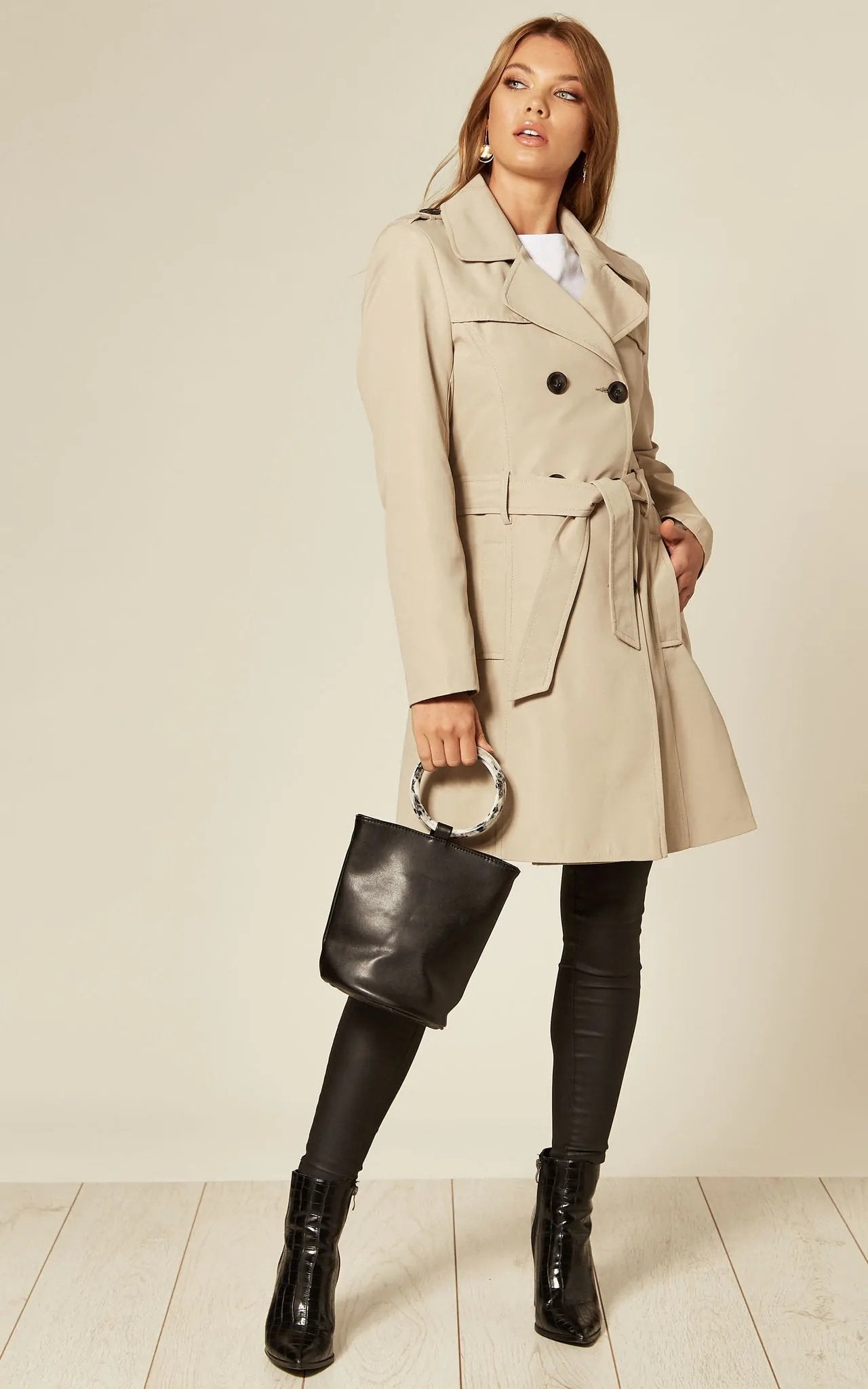 Spring/Summer Military Double Breasted Trench Coat (9049-SP) - Pikemla