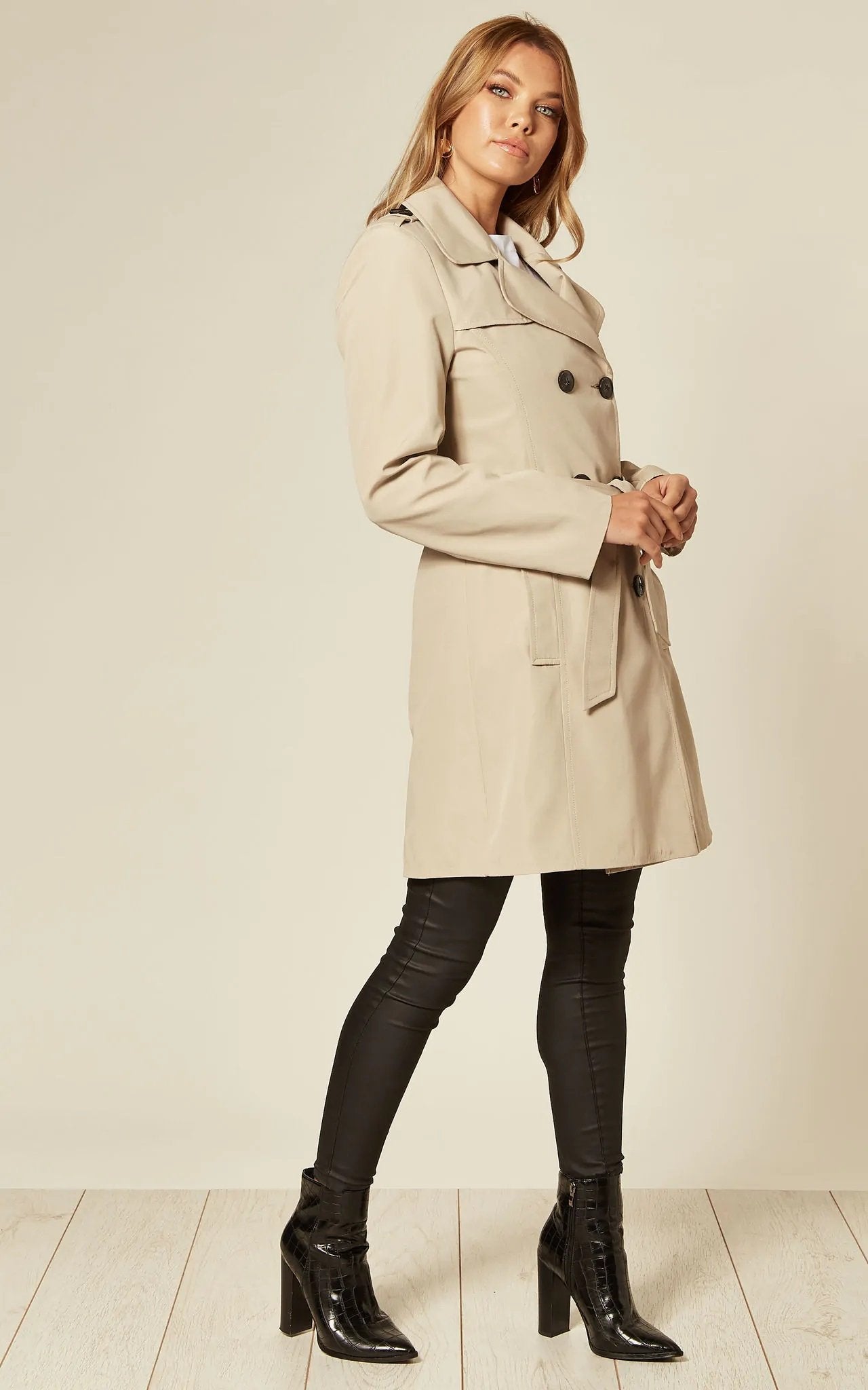 Spring/Summer Military Double Breasted Trench Coat (9049-SP) - Pikemla