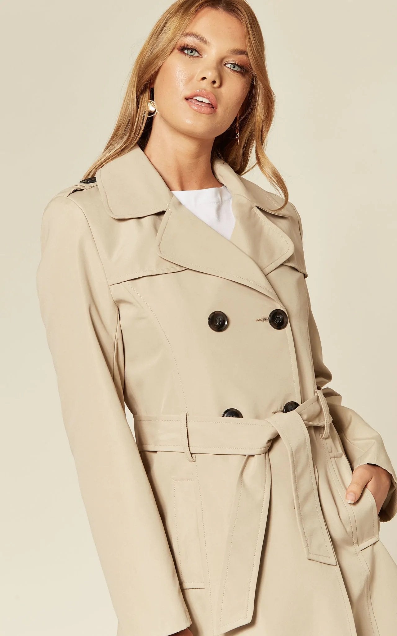 Spring/Summer Military Double Breasted Trench Coat (9049-SP) - Pikemla