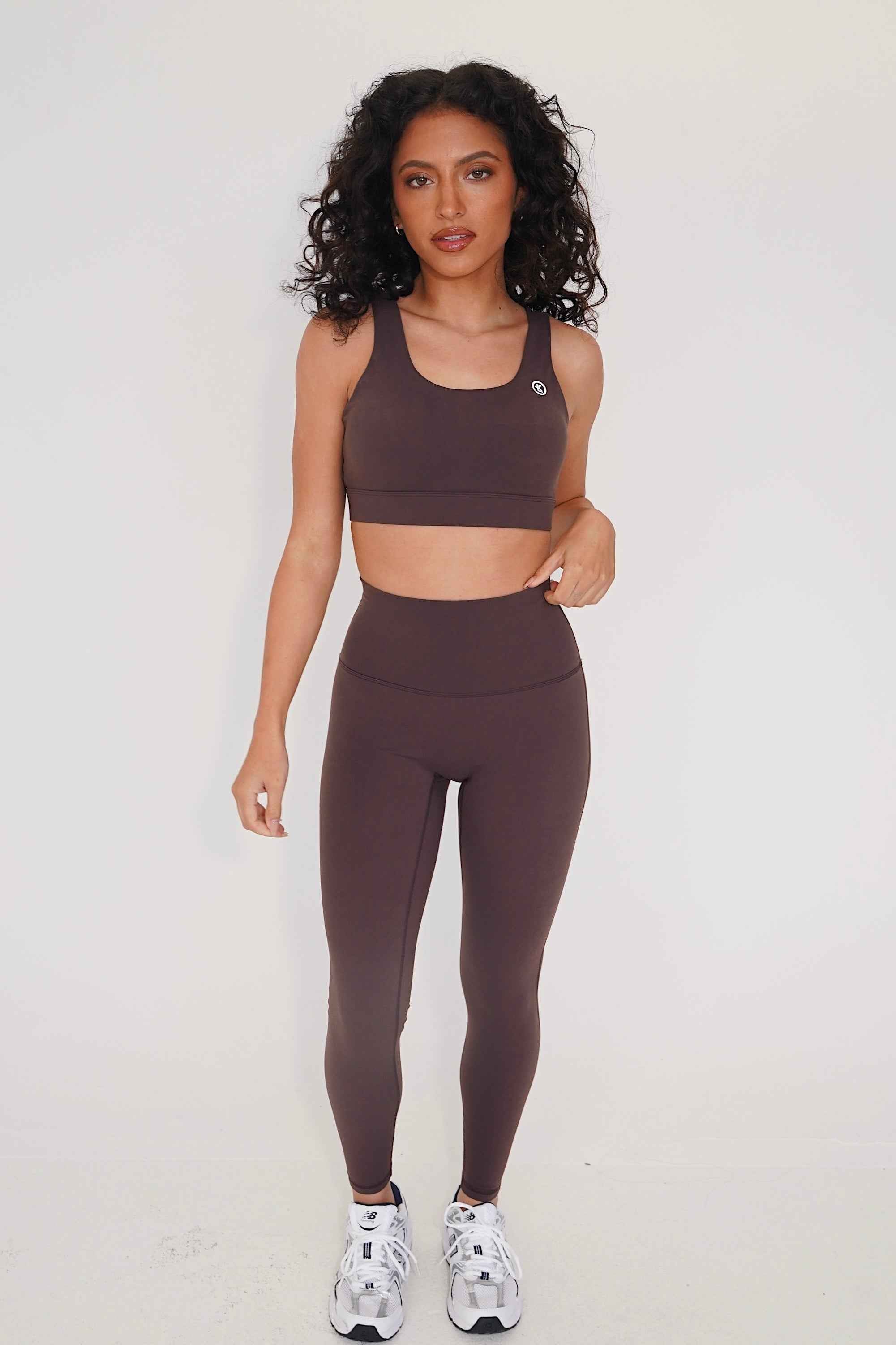 I am Beautifully Radiant Quick Dry Coffee Sports Bra