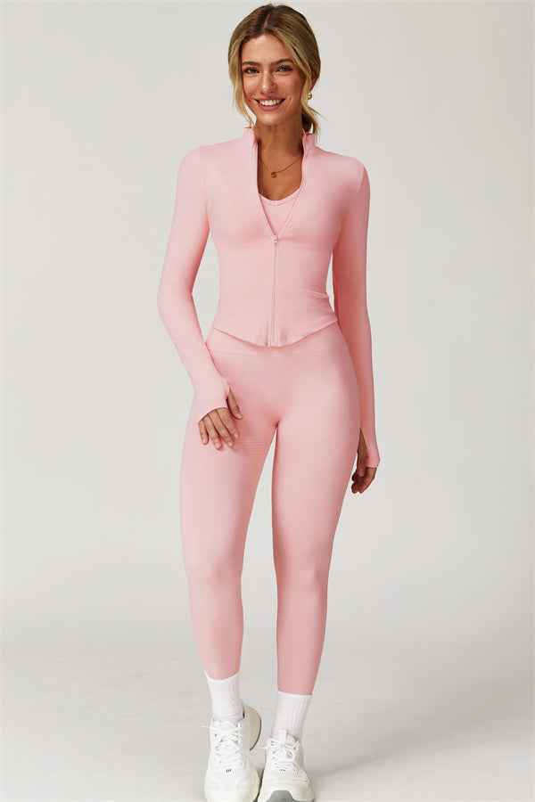 The Delight Jacket Sports Bra Leggings 3-Piece Set