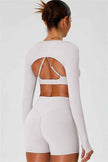 The Ember Sports Bra Crop Top Shorts 3-Piece Set