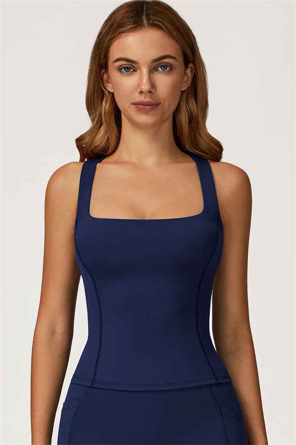The Glacier Crop Tank Flared Leggings 2-Piece Set