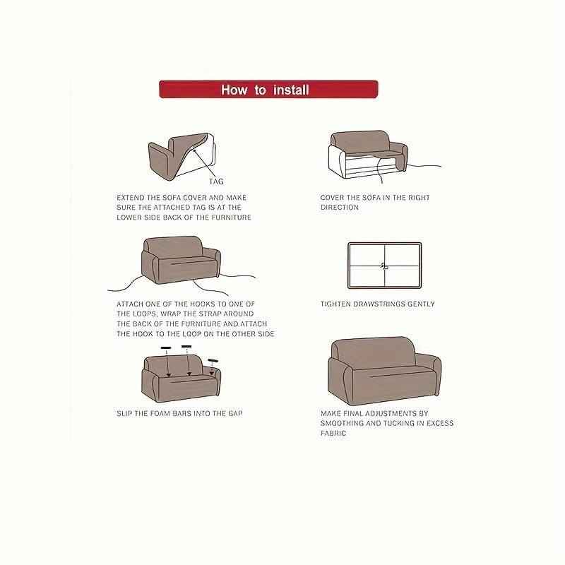 Premium Stretch Gray Couch Cover | Durable, Non-Slip & Versatile