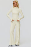 The FemmeFit Zip Jacket Straight Leg Pants 2-Piece Set